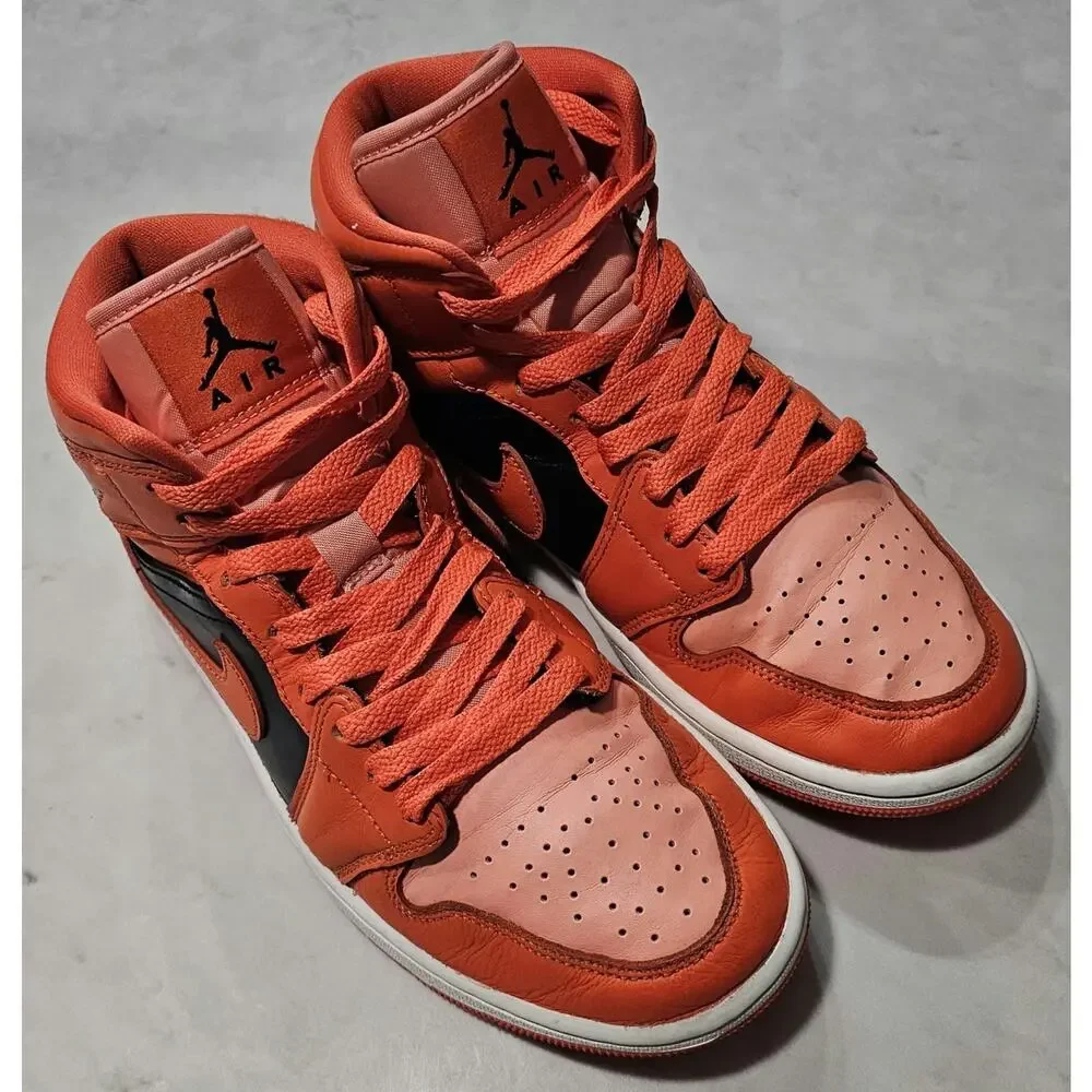 Air Jordan 1 Mid SE Rush Orange Black Women's Size 8 DM3381-600
